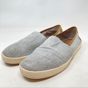 Toms Mens Grey Tan Colorblock Slip On Sneakers Size 11